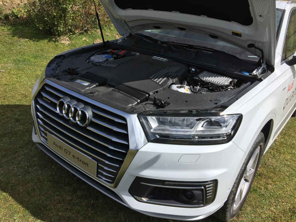 Baie moteur de l'Audi Q7 e-tron